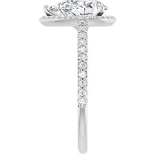 The Classic Accented Halo Engagement Ring | Pear | 2 ⅜ CTW