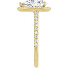 The Classic Accented Halo Engagement Ring | Pear | 2 ⅜ CTW