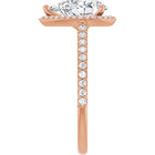The Classic Accented Halo Engagement Ring | Pear | 2 ⅜ CTW
