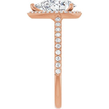 The Classic Accented Halo Engagement Ring | Pear | 2 ⅜ CTW