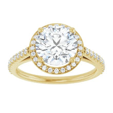 The Classic Accented Halo Engagement Ring | Round | 2 ⅜ CTW