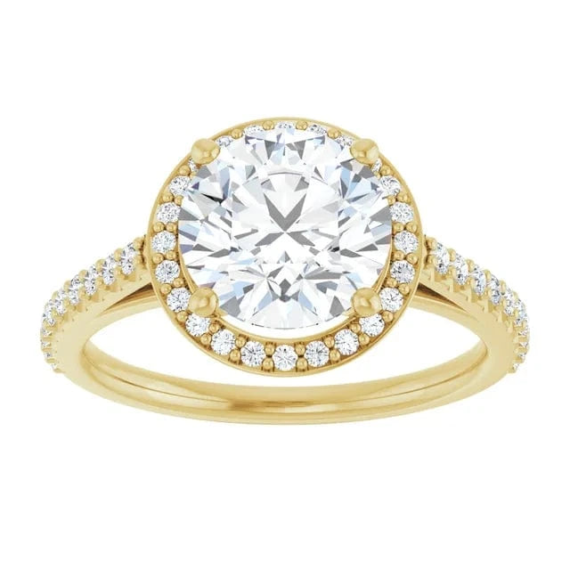 The Classic Accented Halo Engagement Ring | Round | 2 ⅜ CTW