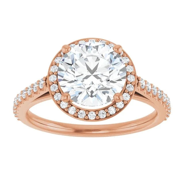 The Classic Accented Halo Engagement Ring | Round | 2 ⅜ CTW