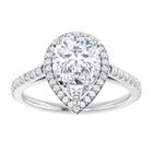 The Classic Accented Halo Engagement Ring | Pear | 2 ⅜ CTW