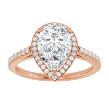 The Classic Accented Halo Engagement Ring | Pear | 2 ⅜ CTW