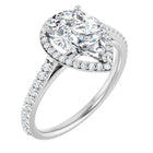 The Classic Accented Halo Engagement Ring | Pear | 2 ⅜ CTW