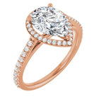 The Classic Accented Halo Engagement Ring | Pear | 2 ⅜ CTW