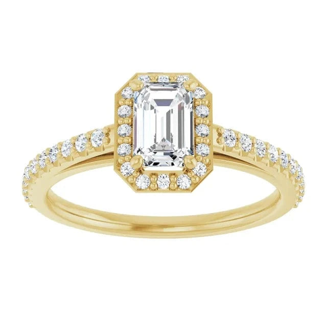 The Classic Accented Halo Engagement Ring | Emerald | ¾ CTW