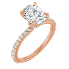 The Iconic Secret Halo Pavé Engagement Ring | Oval | 2 ⅜ CTW