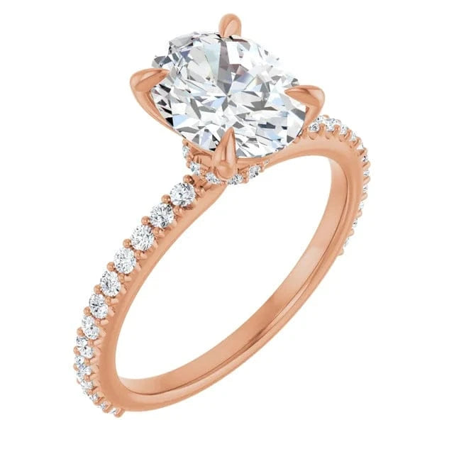 The Iconic Secret Halo Pavé Engagement Ring | Oval | 2 ⅜ CTW