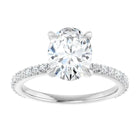 The Iconic Secret Halo Pavé Engagement Ring | Oval | 2 ⅜ CTW