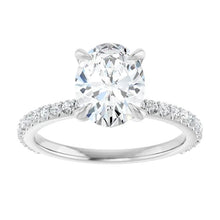 The Iconic Secret Halo Pavé Engagement Ring | Oval | 2 ⅜ CTW