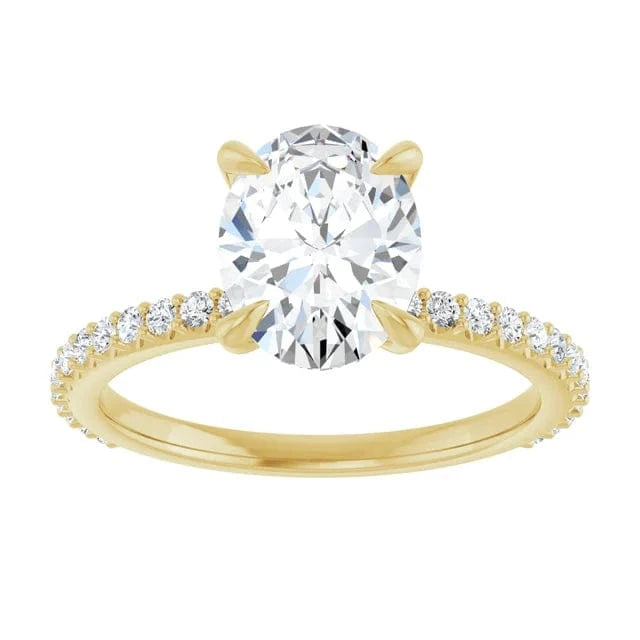 The Iconic Secret Halo Pavé Engagement Ring | Oval | 2 ⅜ CTW