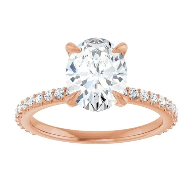 The Iconic Secret Halo Pavé Engagement Ring | Oval | 2 ⅜ CTW