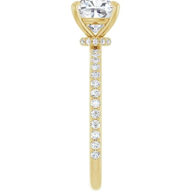 The Iconic Secret Halo Pavé Engagement Ring | Cushion | 2 ⅜ CTW