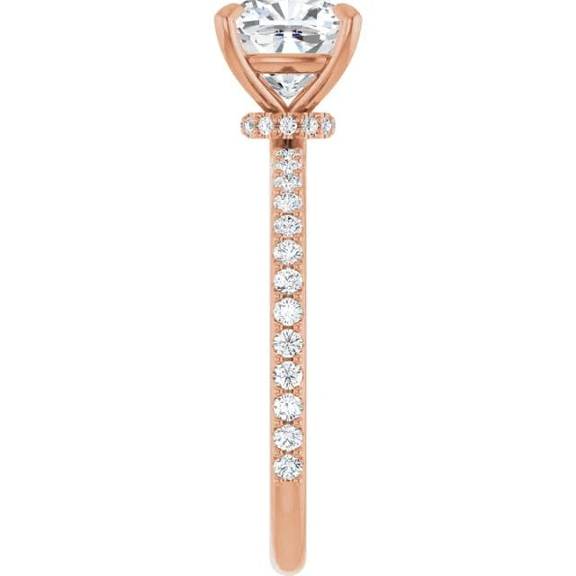 The Iconic Secret Halo Pavé Engagement Ring | Cushion | 2 ⅜ CTW