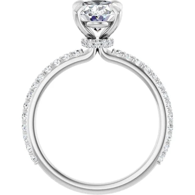 The Iconic Secret Halo Pavé Engagement Ring | Oval | 2 ⅜ CTW