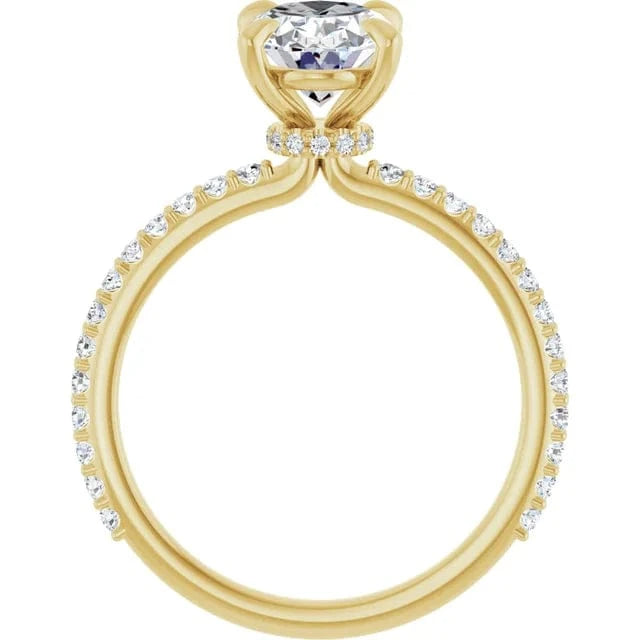 The Iconic Secret Halo Pavé Engagement Ring | Oval | 2 ⅜ CTW