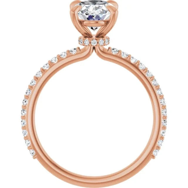 The Iconic Secret Halo Pavé Engagement Ring | Oval | 2 ⅜ CTW