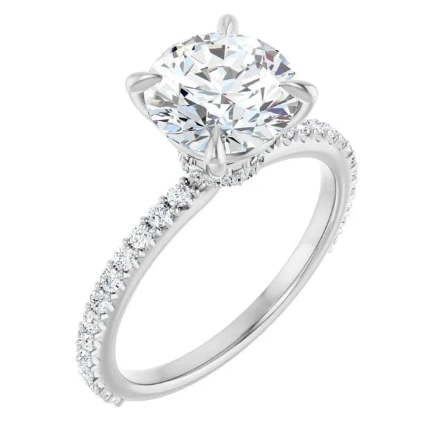 The Iconic Secret Halo Pavé Engagement Ring | Round | 2 ⅜ CTW