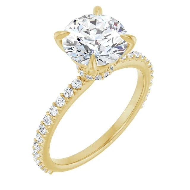 The Iconic Secret Halo Pavé Engagement Ring | Round | 2 ⅜ CTW