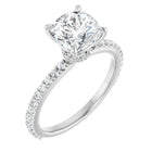 The Iconic Secret Halo Pavé Engagement Ring | Cushion | 2 ⅜ CTW