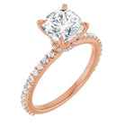 The Iconic Secret Halo Pavé Engagement Ring | Cushion | 2 ⅜ CTW