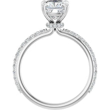 The Iconic Secret Halo Pavé Engagement Ring | Cushion | 2 ⅜ CTW