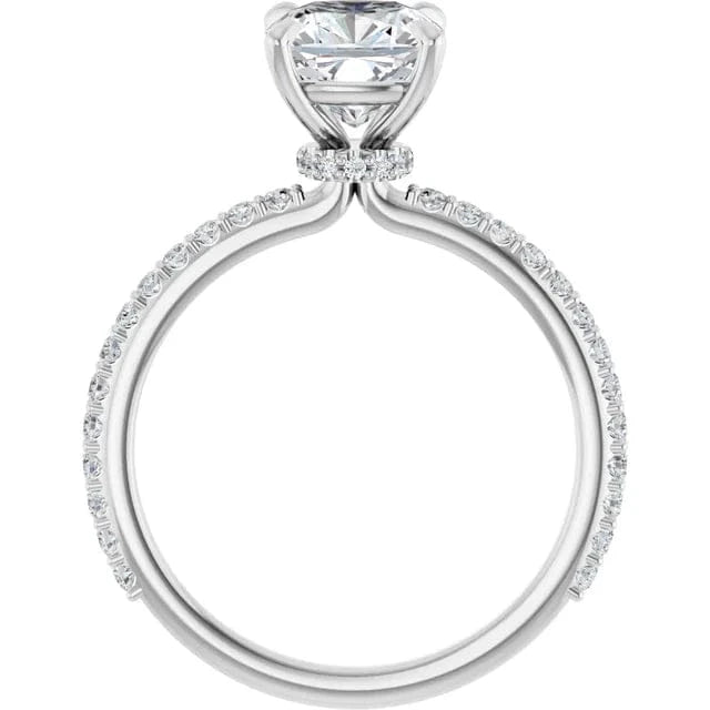 The Iconic Secret Halo Pavé Engagement Ring | Cushion | 2 ⅜ CTW