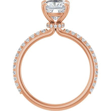 The Iconic Secret Halo Pavé Engagement Ring | Cushion | 2 ⅜ CTW