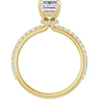 The Iconic Secret Halo Pavé Engagement Ring | Emerald | 2 ⅜ CTW