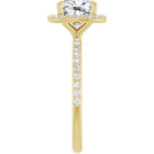 The Timeless Pavé Halo Engagement Ring | Cushion | 2 ⅓ CTW