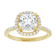The Timeless Pavé Halo Engagement Ring | Cushion | 2 ⅓ CTW