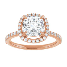 The Timeless Pavé Halo Engagement Ring | Cushion | 2 ⅓ CTW