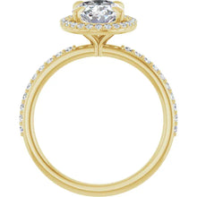The Timeless Pavé Halo Engagement Ring | Oval | 2 ⅓ CTW