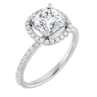 The Timeless Pavé Halo Engagement Ring | Cushion | 2 ⅓ CTW