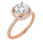 The Timeless Pavé Halo Engagement Ring | Cushion | 2 ⅓ CTW