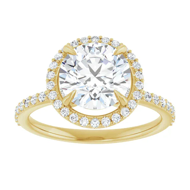 The Timeless Pavé Halo Engagement Ring | Round | 2 ⅓ CTW