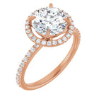 The Timeless Pavé Halo Engagement Ring | Round | 2 ⅓ CTW