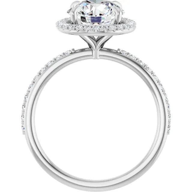 The Timeless Pavé Halo Engagement Ring | Round | 2 ⅓ CTW