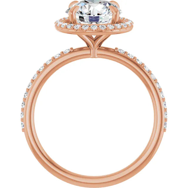 The Timeless Pavé Halo Engagement Ring | Round | 2 ⅓ CTW
