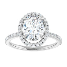 The Timeless Pavé Halo Engagement Ring | Oval | 2 ⅓ CTW