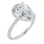 The Timeless Pavé Halo Engagement Ring | Pear | 2 ⅓ CTW