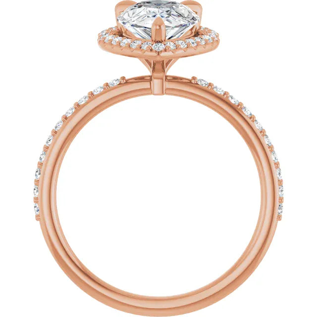 The Timeless Pavé Halo Engagement Ring | Pear | 2 ⅓ CTW
