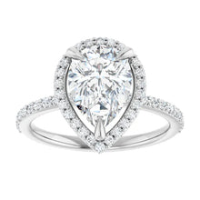 The Timeless Pavé Halo Engagement Ring | Pear | 2 ⅓ CTW