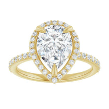 The Timeless Pavé Halo Engagement Ring | Pear | 2 ⅓ CTW