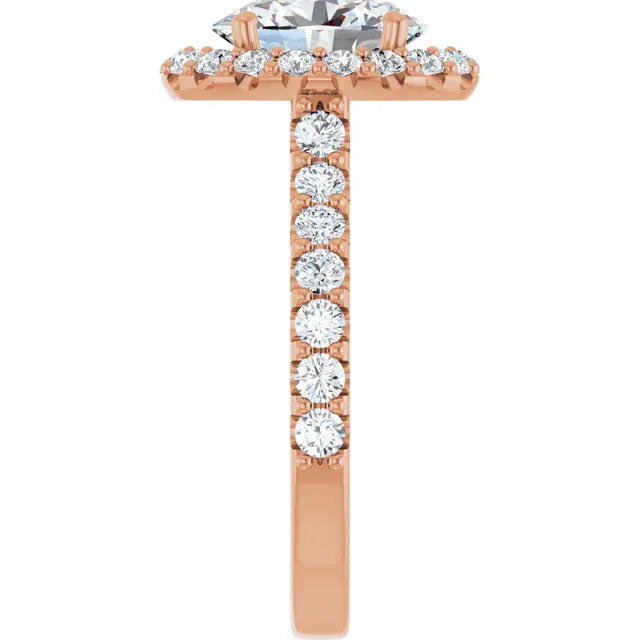 The Iconic Pavé Halo Engagement Ring | Oval | 2 ¾ CTW