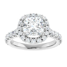 The Iconic Pavé Halo Engagement Ring | Cushion | 2 ¾ CTW