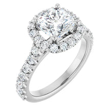 The Iconic Pavé Halo Engagement Ring | Cushion | 2 ¾ CTW