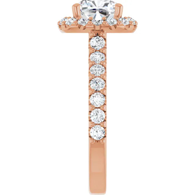 The Iconic Pavé Halo Engagement Ring | Cushion | 2 ¾ CTW